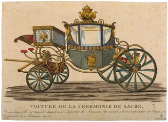 Kutsche für die Krönung Kaiser Napoleons I., die am 11. Frimaire des Jahres XIII stattfand